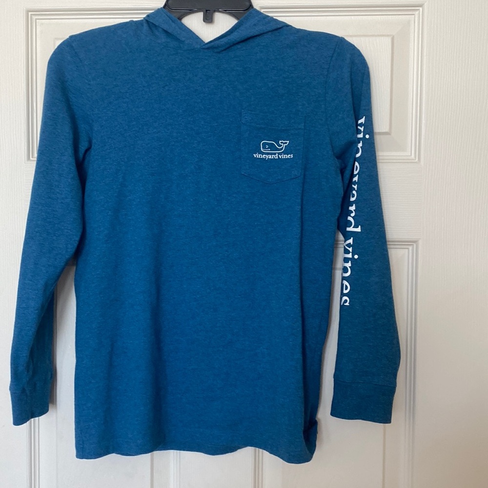 Youth Vineyard Vines Pocket Long sleeve tee with hood